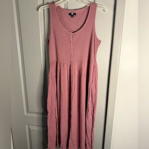 Frye Dusty Rose Sleeveless Button-Front Maxi Dress